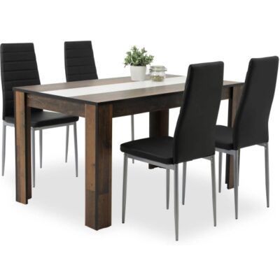 🪑 Tischgruppe Helene Old Wood Nachbildung – Tisch + 4 Stühle ab 159,99€ (statt 200€)