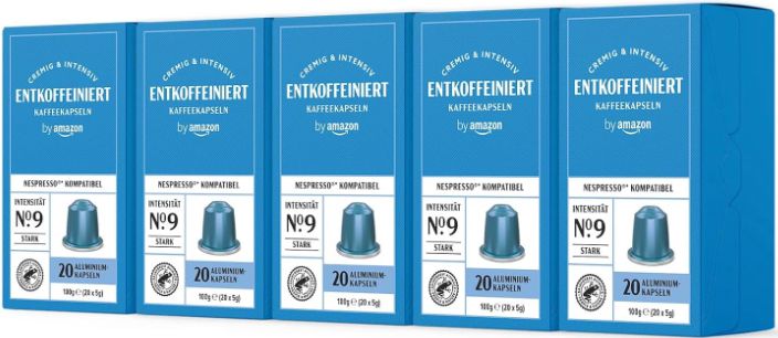 100 x by Amazon Espresso entkoffeinierte Nespresso Kaffeekapseln ab 12,62€ (statt 18€)