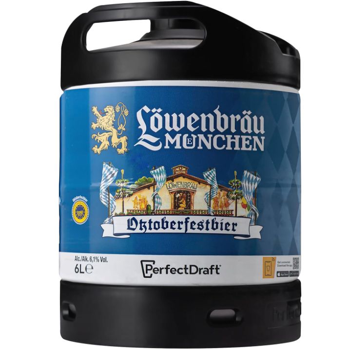 🍻 Löwenbräu Oktoberfestbier, Perfect Draft (1 x 6l) Fassbier für 16,99€ (statt 20€)