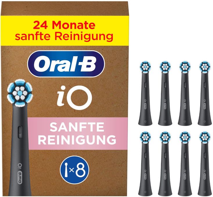 🦷 8er Pack Oral B iO Aufsteckbürsten Sanfte Reinigung für 44,99€ (statt 60€)