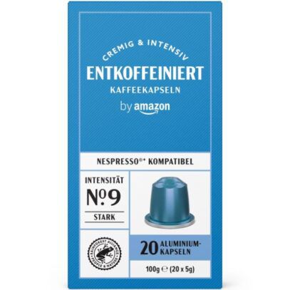 100 x by Amazon Espresso entkoffeinierte Nespresso Kaffeekapseln ab 12,62€ (statt 18€)