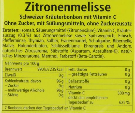 Ricola Zitronen  Melisse ohne Zucker   20 x 50g für 23,60€ (statt 37€)