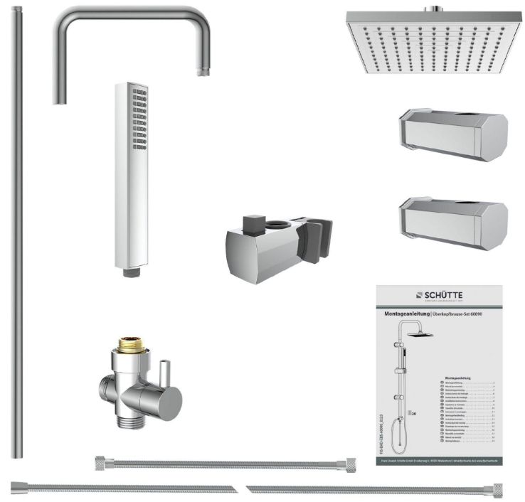 SCHÜTTE Brausegarnitur TOKYO mit Regendusche ab 40,81€ (statt 58€)