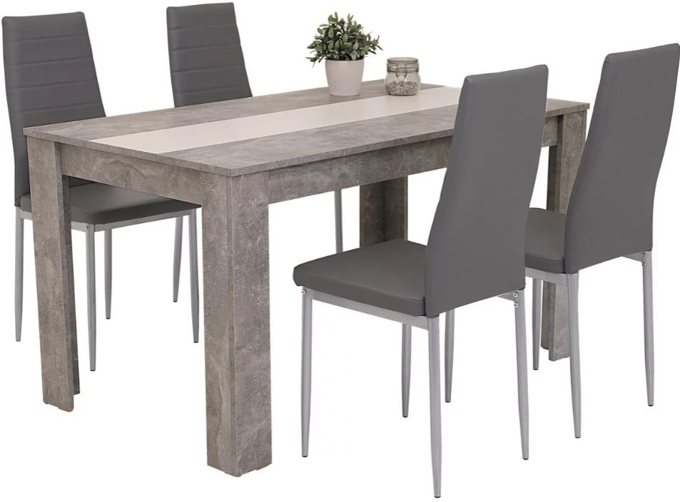 🪑 Tischgruppe Helene Old Wood Nachbildung   Tisch + 4 Stühle ab 159,99€ (statt 200€)