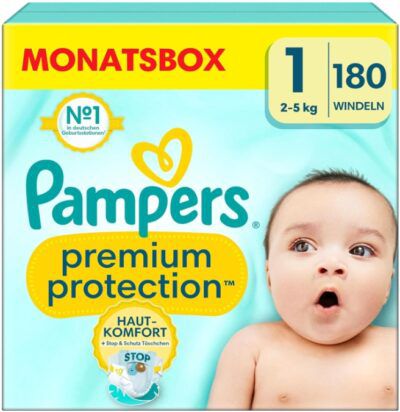 👶 180er Pack Größe 1 Pampers Baby Windeln – 2 bis 5 kg ab 28,25€ (statt 38€)