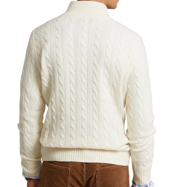 Polo Ralph Lauren Cashmere Strick Troyer aus Wolle in Weiß für 183,90€ (statt 229€)