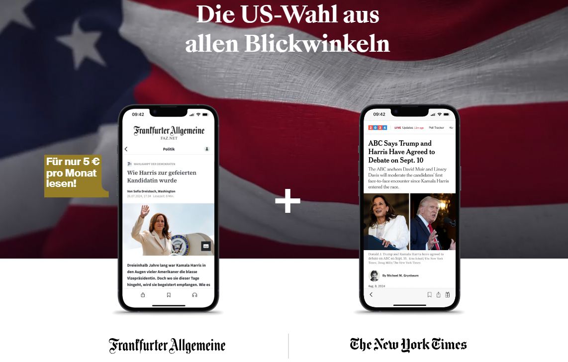 📰 FAZ+ Digital   5 Monate für 5€ mtl. + Code für gratis 12 Monate New York Times Digital