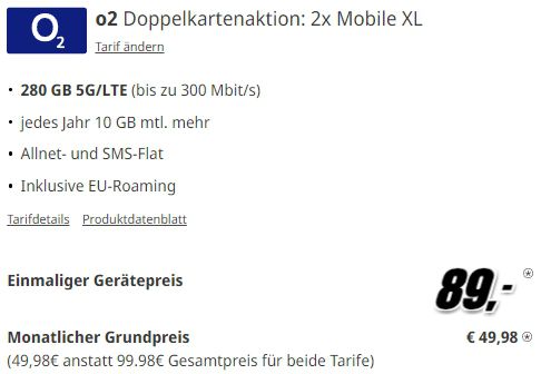 🔥📱 Apple iPhone 15 Pro + 2x o2 Allnet 280GB 5G für 49,98€ mtl.