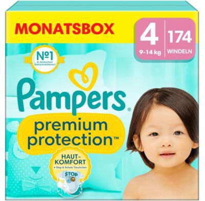 👶 174er Pack Pampers Baby Windeln Größe 4 mit Premium Protection ab 28,88€ (statt 53€)