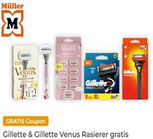 Mit Kauf von Gillette/Venus Klingenpackungen einen Gillette/Venus Rasierer gratis dazu