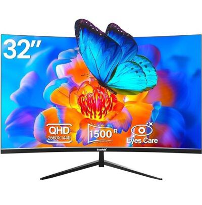 Gawfolk 32 Zoll Curved Monitor mit 75Hz, Rahmenlos & Eye Care für 130€ (statt 180€)