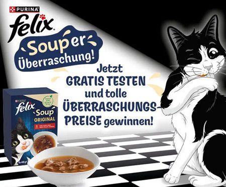 Bis zu 5€ zurück beim Kauf von FELIX Soup von Purina