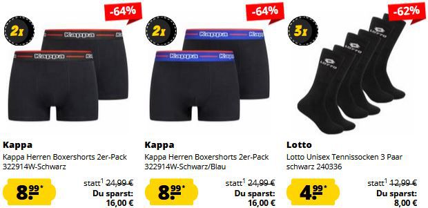 🩲 SportSpar Multipack Sale mit bis zu  75% und Preisen ab 4,99€