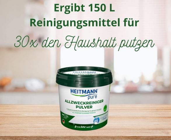 Heitmann pure Allzweckreiniger Pulver, 300g ab 1,85€ (statt 4€)