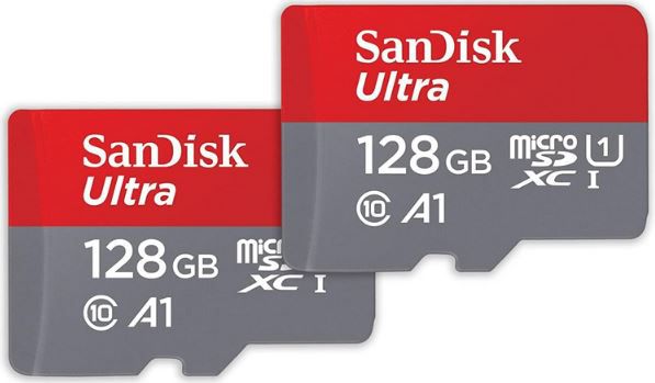 2er Pack SanDisk Ultra microSDXC UHS I Speicherkarte, 128GB für 22,99€ (statt 28€)