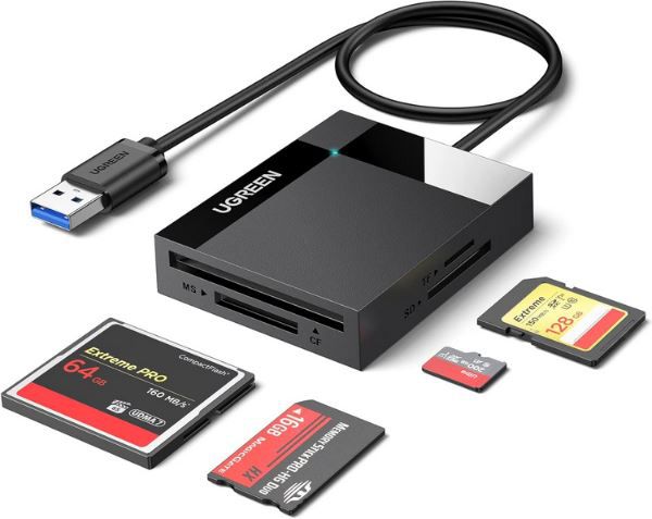 UGREEN 4 in 1 USB 3.0 Kartenleser für SD/TF/CF/MS für 9,99€ (statt 18€)