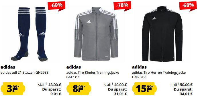 🔥 SportSpar adidas Schnäppchen Sale ab 3,99€ + 5€ Extra Rabatt ab 60€