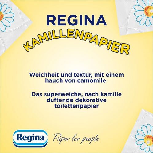 🧻 56 Rollen Regina Toilettenpapier mit Kamille, 3 lagig ab 22,54€ (statt 28€)