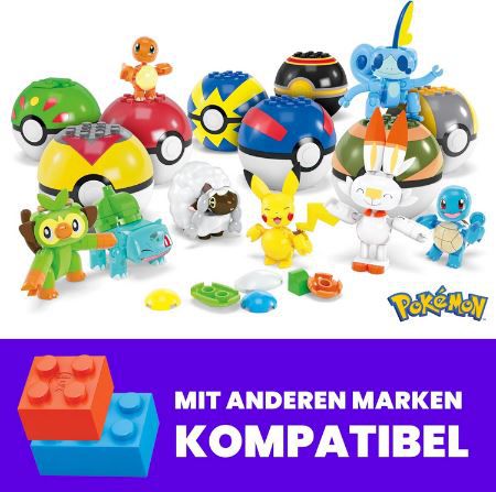 MEGA Pokémon Trainerteam mit 8 Figuren + Bälle für 45,10€ (statt 59€)