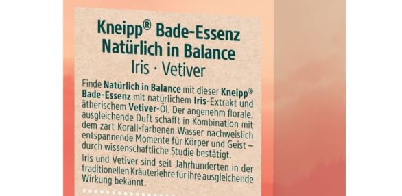 Kneipp Bade Essenz Natürlich in Balance, 100ml ab 2,84€ (statt 4€)