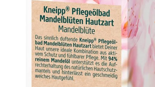 Kneipp Pflegeölbad Mandelblüten Hautzart, 100ml ab 2,68€ (statt 4,45€)