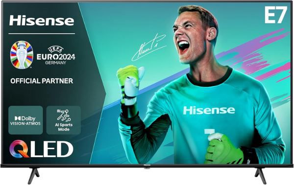 Hisense 55E7NQ 55 Zoll 4K UHD QLED Smart TV mit HDR10+ für 369€ (statt 520€)