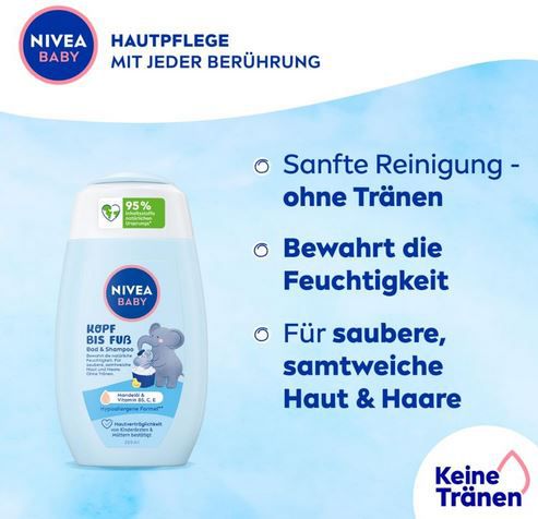 Nivea Baby Kopf bis Fuß Bad & Shampoo, 200ml ab 2,39€ (statt 4€)