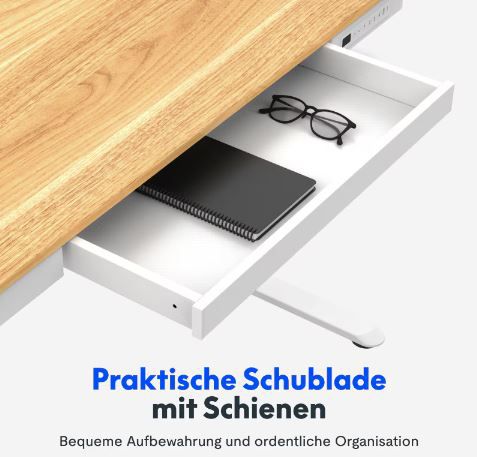 Flexispot Q3 Höhenverstellbarer Schreibtisch mit Schublade für 299,99€ (statt 420€)