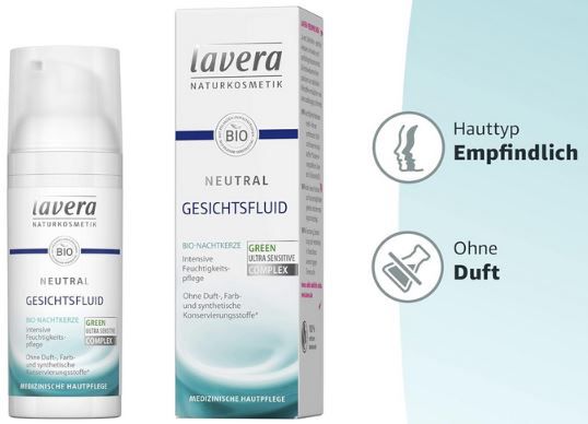 lavera Neutral Bio Nachtkerze Gesichtsfluid , 50ml ab 4,99€ (statt 13€)