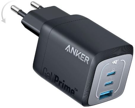 Anker Prime 3 Port USB C + A Ladegerät mit 67W für 44,99€ (statt 60€)