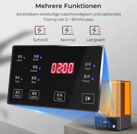 Creality UW 01 Wasch  & Aushärtemaschine für Resin 3D Drucker für 40,99€ (statt 106€)