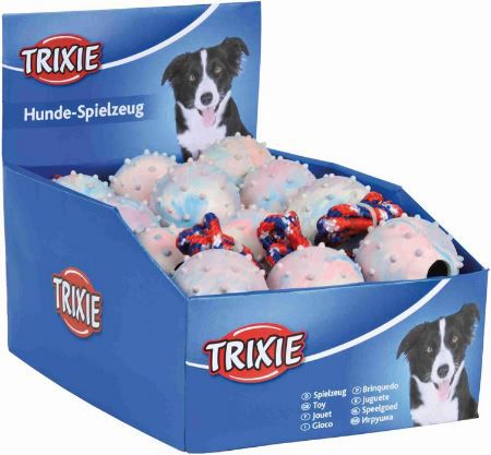 24er Pack Trixie TX 3454 Bälle am Seil, Naturgummi für 7,32€