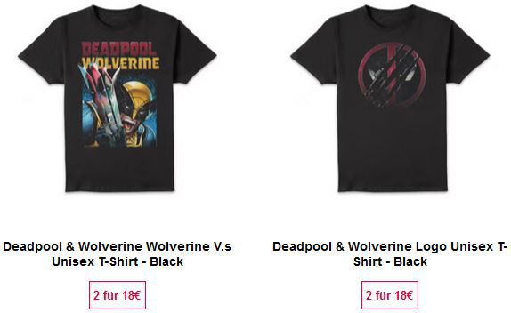 🔥 Zavvi: 2 Marvel T Shirts für nur 18€ + Gratis Versand