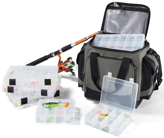 Crivit Angelzubehörtasche inkl. 8 Boxen, 25L für 27,94€ (statt 41€)