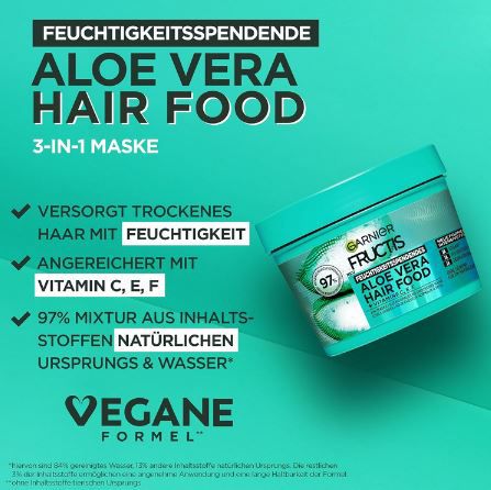 Garnier Fructis Aloe Vera Haarmaske, 400ml ab 2,99€ (statt 6€)