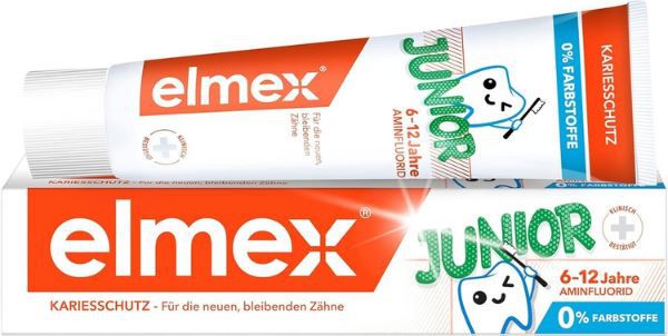 elmex Junior Zahnpasta, 6 12 Jahre, 75ml ab 2,84€ (statt 4€)