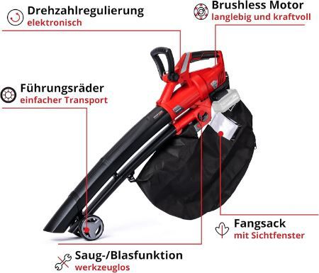 Einhell GE CL 36 Li E Laubsauger/bläser inkl. Akkus + Ladegerät für 159,99€ (statt 189€)