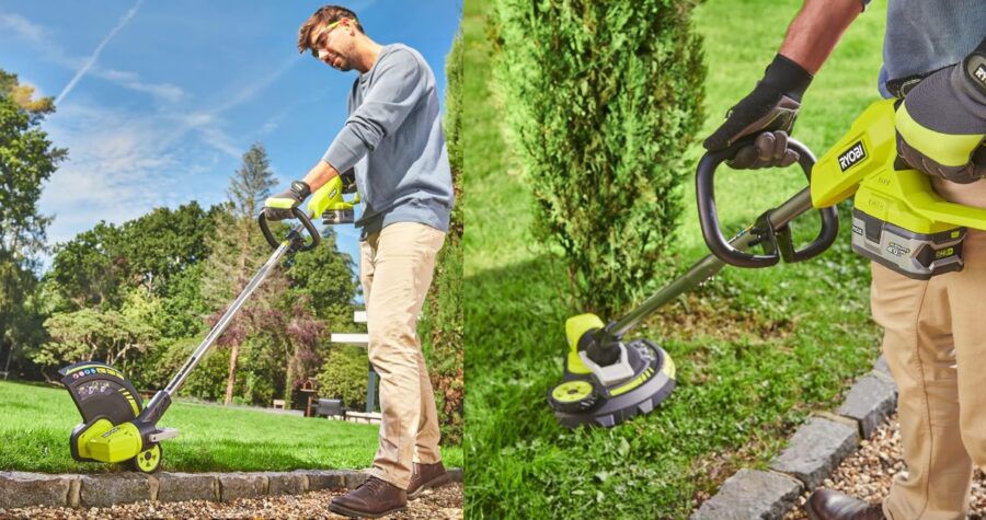 Ryobi 18 V ONE+ Akku Rasentrimmer mit Radführung   ohne Akku für 99,89€ (statt 118€)