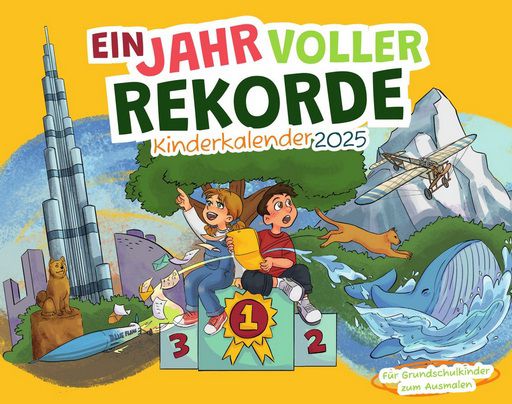 Kostenloser Kinder Kreativ Kalender für das neue Jahr 2025