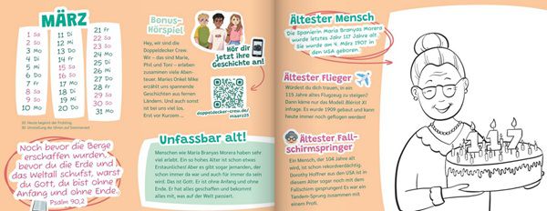 Kostenloser Kinder Kreativ Kalender für das neue Jahr 2025