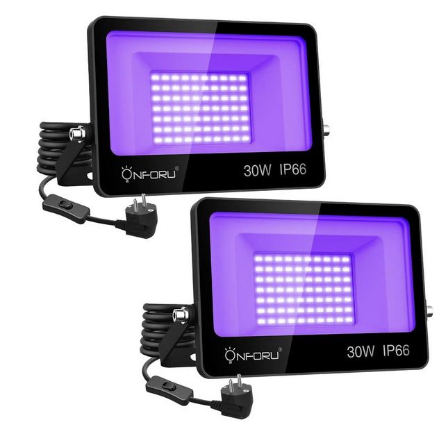 2x Onforu 30W Schwarzlicht LED Strahler für 24,99€ (statt 50€)