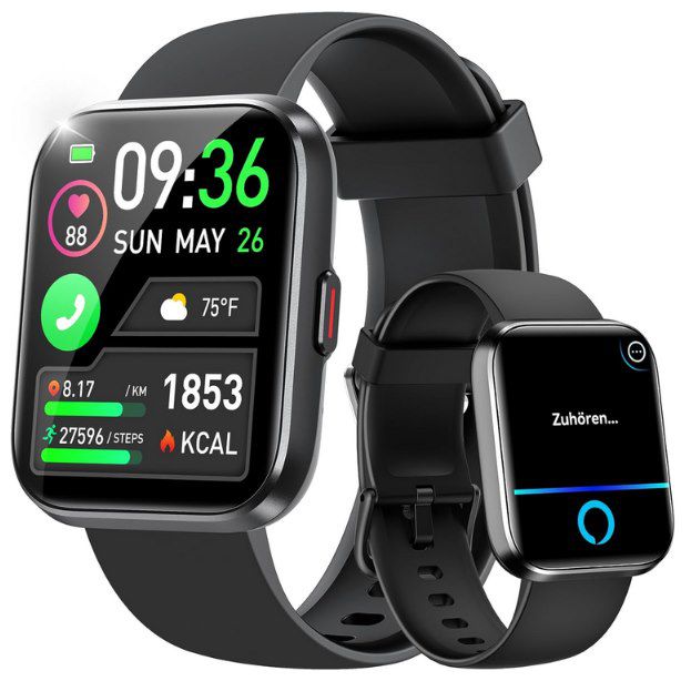 ID208Plus Smartwatch mit 1,8 Zoll Display & Sauerstoffsättigung für 19,99€ (statt 50€)