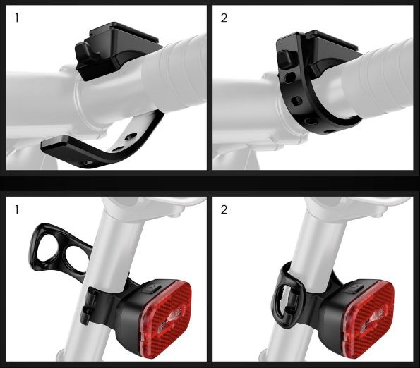 KCCYB Fahrradlicht Set inkl. Rücklicht mit Bremsanzeige für 13,99€ (statt 35€)