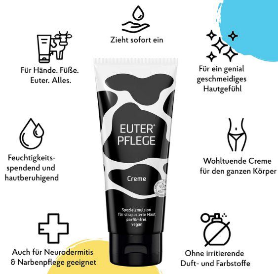 EUTERPFLEGE Pflegecreme für trockene Haut (100ml) ab 4,81€ (statt 6€)