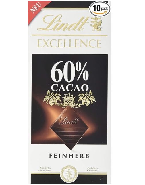 10x Lindt Excellence Edelbitter Schokolade 60% Kakao für 18€ (statt 29€)