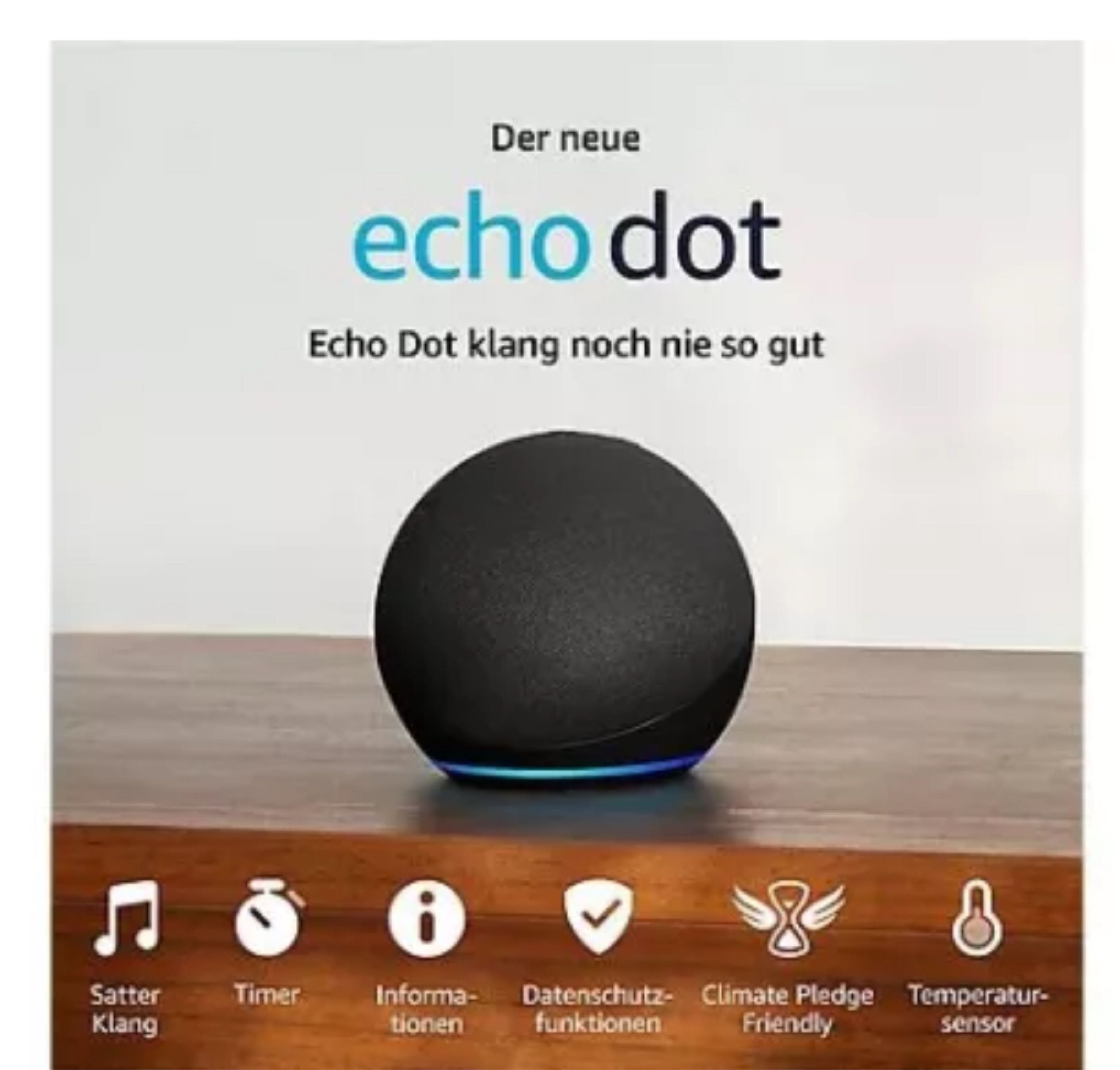 Amazon Echo Dot 5. Gen versch. Farben 44,95€ statt 64,99€