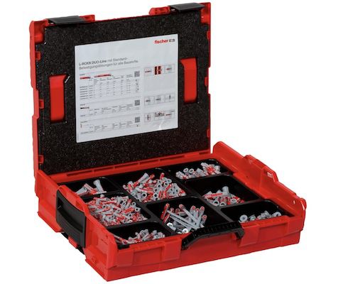 fischer L Boxx DuoLine praktische Box mit 2 Komponenten Dübeln für 108,87€ (statt 127€)