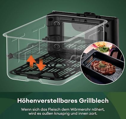 CHEFREE Dual Zone 8L Heißluftfritteuse mit Sichtfenster für 119,99€ (statt 149€)