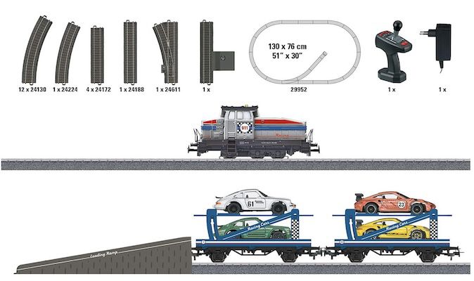 MÄRKLIN 29952 H0   Startpackung Autotransportzug für 119,20€ (statt 155€)