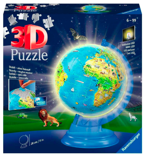 Ravensburger 3D Puzzle 11274 Kinderglobus mit Licht für 15,99€ (statt 32€)